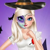 Elsa Halloween Face Makeup