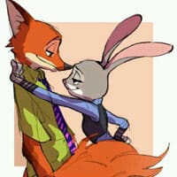 Judy And Nick Kissing