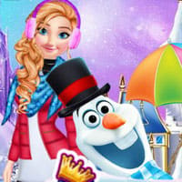 Princesses And Olaf's Winter Style