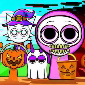 Coloring Book: Incredibox Sprunki Halloween