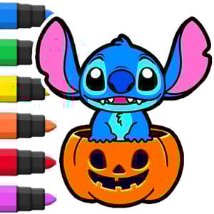 Coloring Book: Stitch Halloween