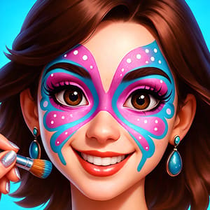 Face Paint Party Girls Salon