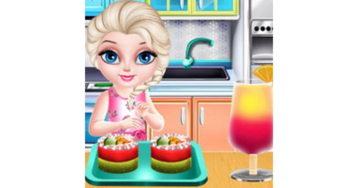 Baby Elsa Sushi Cooking - Play Now For Free