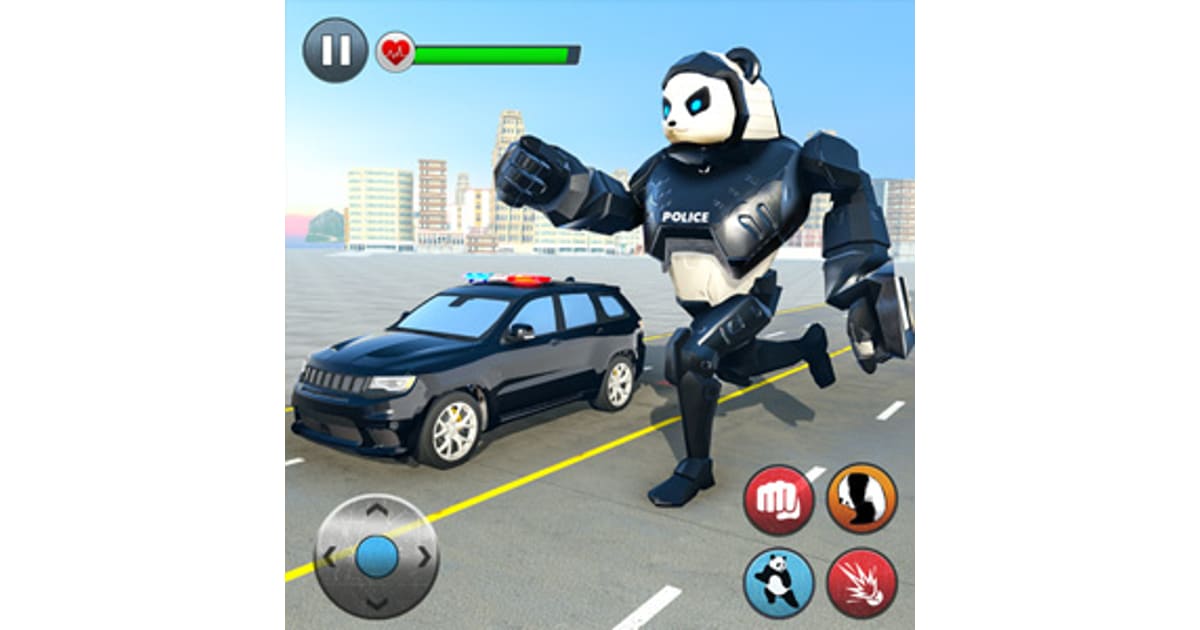 Police Panda Robot - Play Now For Free