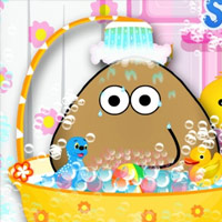 Pou Baby Bathing - Play Now For Free